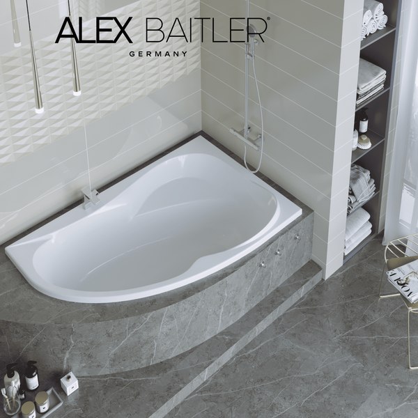 Ванна акриловая Alex Baitler Ladoga R 170x110
