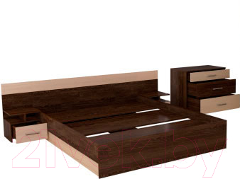 Комплект мебели для спальни Горизонт Мебель Уют-1 (венге/дуб)