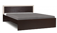 Двуспальная кровать Олмеко 21.54-01 с настилом (венге/дуб линдберг) - 