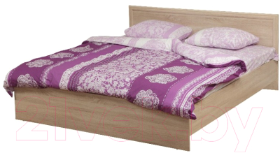 Двуспальная кровать Олмеко 21.54-01 с настилом (дуб сонома/дуб сонома)