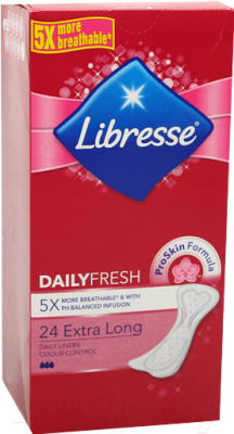 Прокладки ежедневные Libresse Daylifresh Extra Long Multi повышенной впитываемости (24шт)