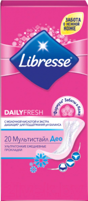 Прокладки ежедневные Libresse Dailyfresh Muitistyle Deo (20шт)
