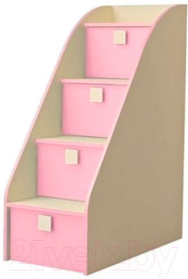 Тумба Горизонт Мебель Радуга лестница (фламинго)
