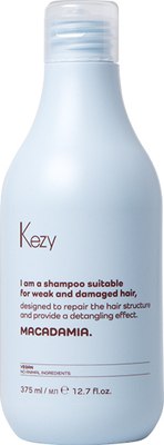 Шампунь для волос Kezy I am Macadamia для слабых и поврежденных волос (375мл) - 