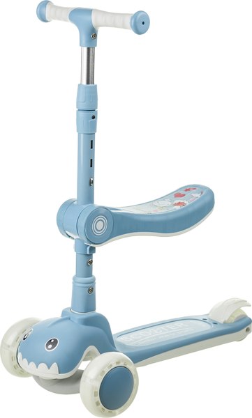 Самокат детский Ricos T-Rex JSCML603B (белый/голубой)
