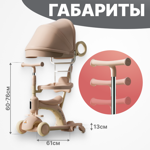 Самокат детский Ricos Crocs JSCN669 (розовый)