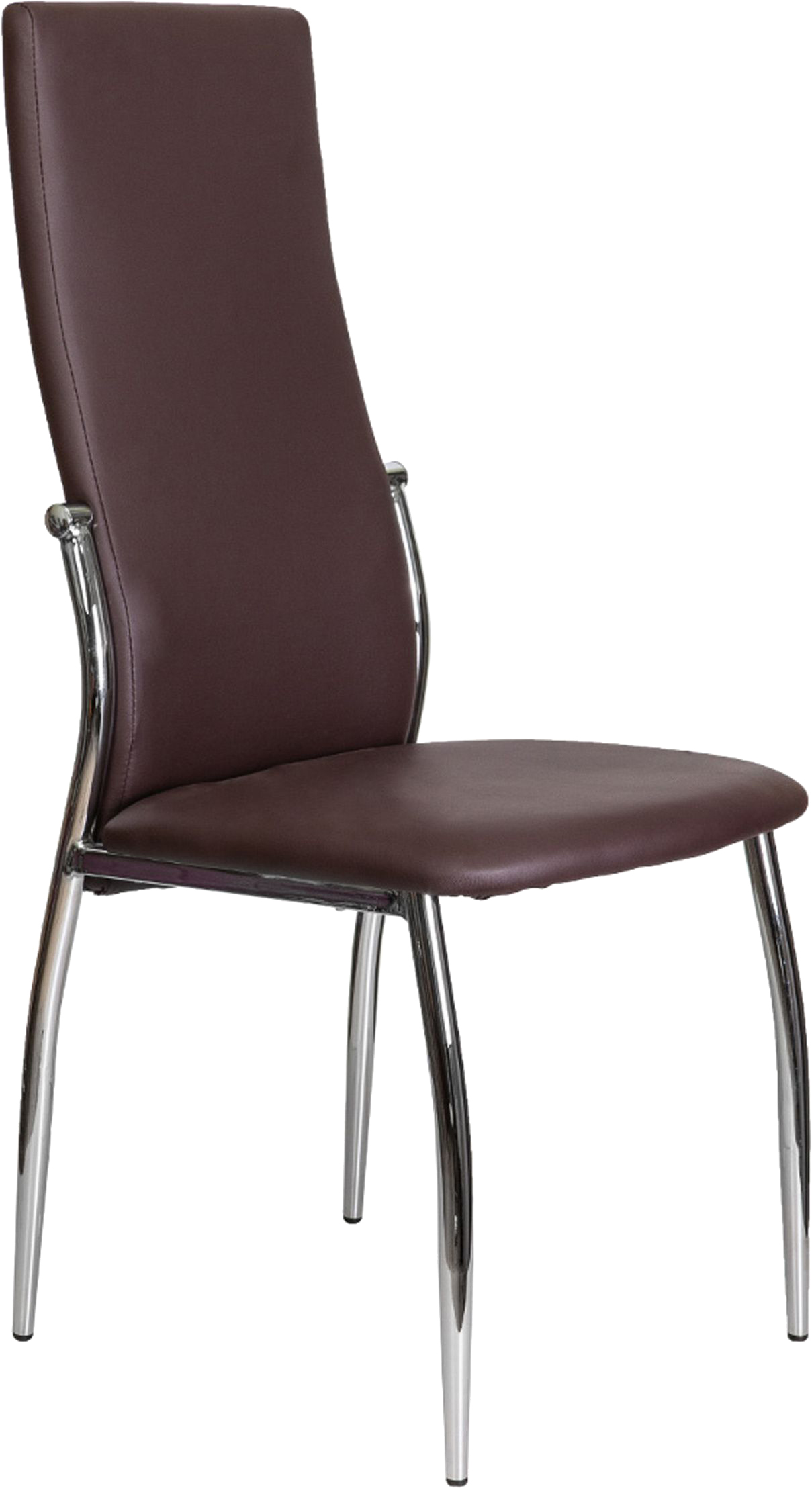 Стул AksHome Denver (экокожа, коричневый PU 607/хром)