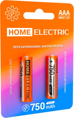 

Комплект аккумуляторов, ААА HR03 750 mAh BP2
