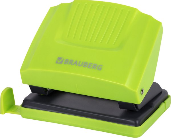 Дырокол Brauberg 272743 (зеленый/черный)