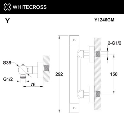 Смеситель Whitecross Y1246NIB (брашированный никель)