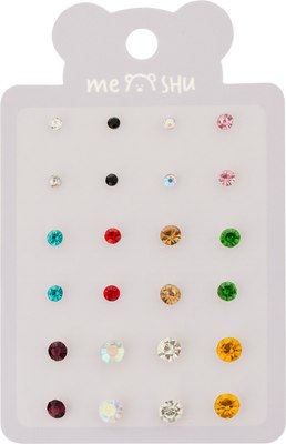 Комплект сережек Meshu Rhinestones / MS_60704 - 