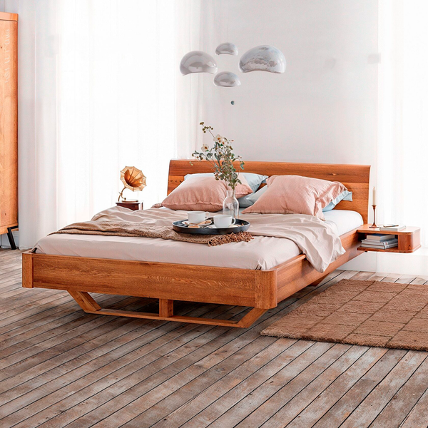Двуспальная кровать Dipriz Калантея 200x200 / Д.83152.1 (дикий дуб/масло)