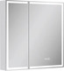 Шкаф с зеркалом для ванной EQUIL Corner LED 80 (с часами) - 