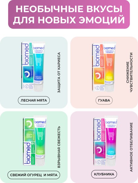 Зубная паста Biomed Healthy White Клубника (65г)