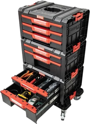 Ящик для инструментов QBrick System Pro Drawer 1 Toolbox Basic 2.0 / SKRQPROD1B2CZAPG001 (черный) — фото 3