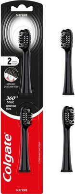 Набор насадок для зубной щетки Colgate 360 Sonic древесный уголь (2шт) - 