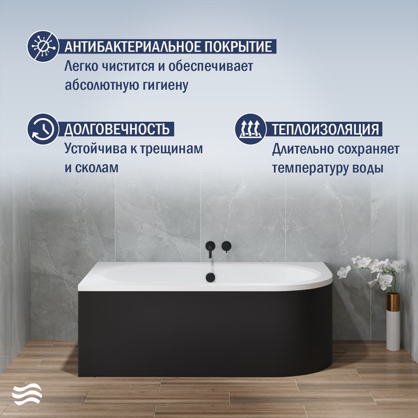 Купить Ванна акриловая Lauter Bliss 160х75 L /  21201061L  