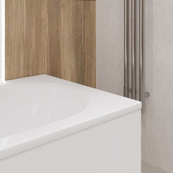 Ванна акриловая Lauter Haven 170x75 / 21202007 (с ножками, лицевым и торцевым экраном)