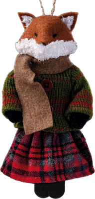 

Подвеска новогодняя, Лисица в костюмчике / 38545