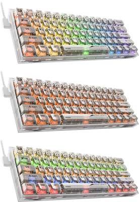 Клавиатура Redragon Fizz RGB / 71736 (прозрачный/белый)