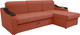 Диван угловой Сириус Лидер-4 с оттоманкой НПБ 260x165 (Eva 17 велюр терракотовый) - 