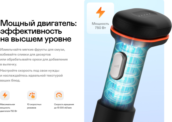 Блендер погружной Garlyn FreedomCook HB1
