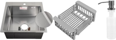 

Мойка кухонная, Best Decor Silver 5050 + KR-1 + SD-1