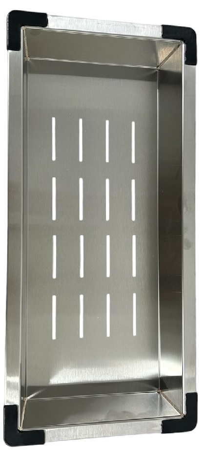 Мойка кухонная Schtoff Best Decor Silver 5050 + K-1 Black + SD-1 Silver (с коландером и дозатором) — фото 3