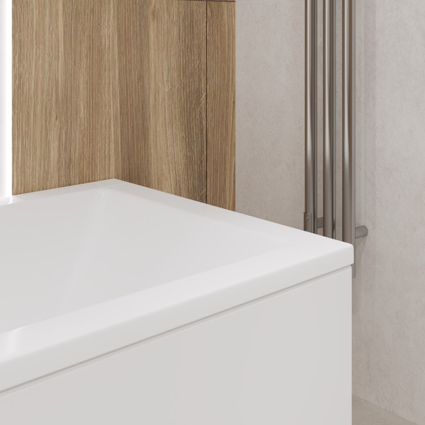 Ванна акриловая Lauter Oasis 175х80 / 21203075 (с ножками, лицевым и торцевым экраном)