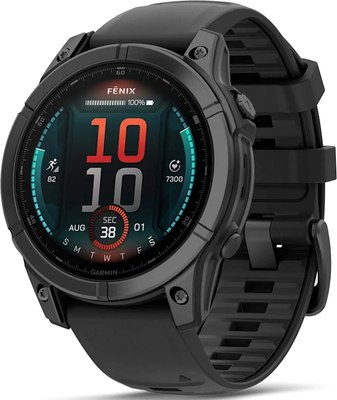 Умные часы Garmin Fenix E Amoled 47mm / 010-03025-01 (темно-серый/черный) - 