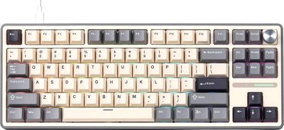 Клавиатура Royal Kludge RK R87 Pro (Half Grey/Creamy Switch) - 