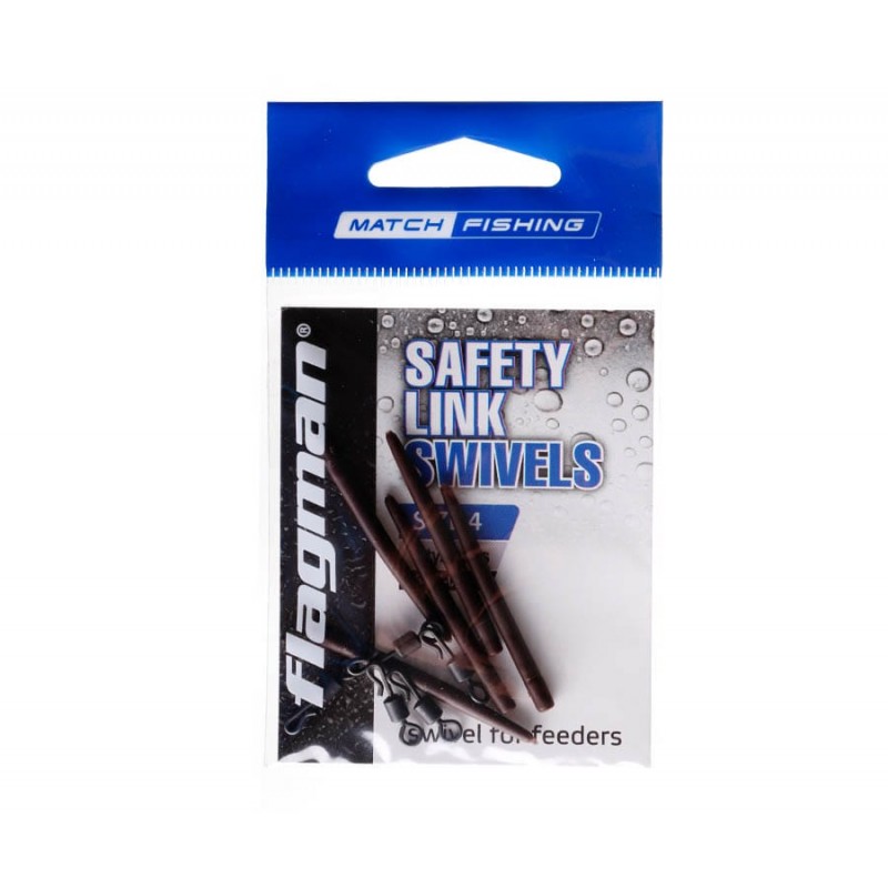 Комплект оснастки для приманки Flagman Fishing Flat Feeder Quick Change Swivels 4 / 6458-004 (5шт) — фото 2