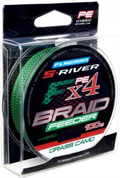 Леска плетеная Flagman Fishing S-River Braid PE Hybrid F4 Feeder / SRFB020