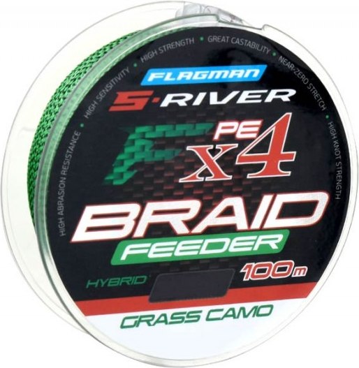 Леска плетеная Flagman Fishing S-River Feeder Braid 100м 0.14мм / SRFB014