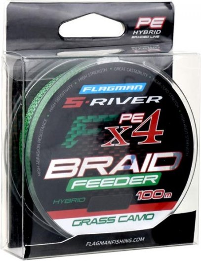 Леска плетеная Flagman Fishing S-River Feeder Braid 100м 0.14мм / SRFB014