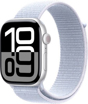 Умные часы Apple Watch Series 10 GPS 42mm / MWWD3 (серебристый, плетеный ремешок) - 