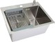 Мойка кухонная Wisent WS-35044/GER013 (с сифоном, дозатором и коландером) - 