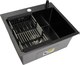 Мойка кухонная Wisent WS-35044BD/GER013 (с сифоном, дозатором и коландером) - 
