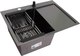 Мойка кухонная Wisent WS-36550B-L/GER013 (с сифоном, дозатором и коландером) - 