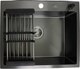 Мойка кухонная Wisent WS-37050BD/GER013 (с сифоном, дозатором и коландером) - 