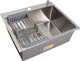 Мойка кухонная Wisent WS-37050D/GER013 (с сифоном, дозатором и коландером) - 