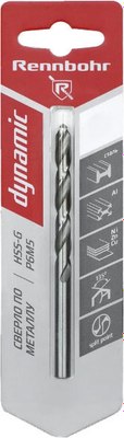 Сверло Rennbohr ЦХ12.5х151мм Хв.12.0мм HSS-G P6M5 Dynamic Card / 675125 - 