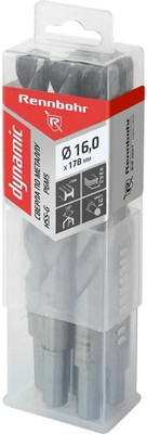 Набор сверл Rennbohr 16.0х178мм Хв.12.0мм HSS-G P6M5 Dynamic Prom / 666160 (5шт) -