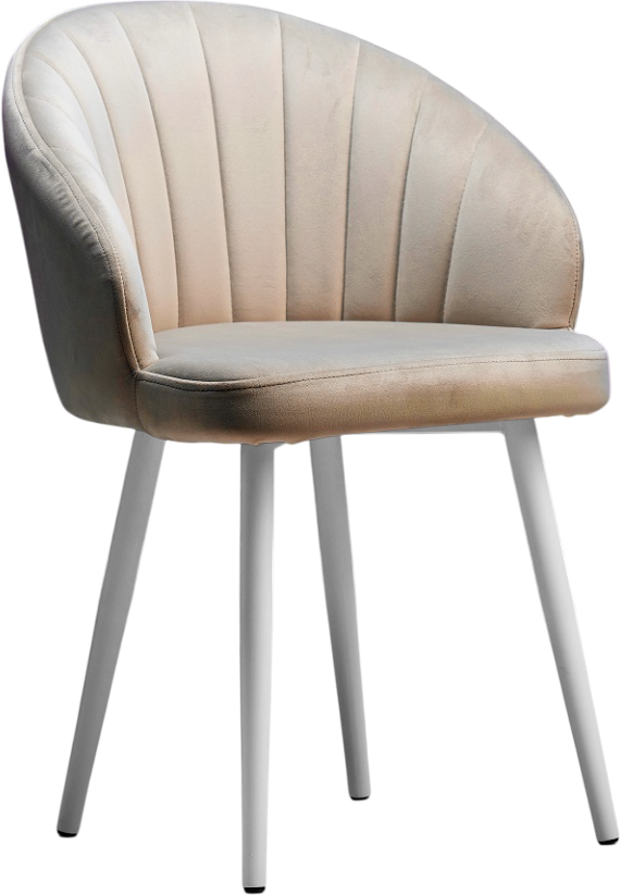 Стул Памир Зефир F06 (светло-бежевый/белая опора/поворотный)