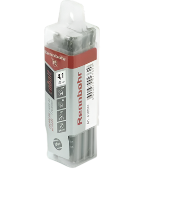 Набор сверл Rennbohr Cobalt Prom 4.1х75мм HSS-Co Р6М5К5 / 670041 (10шт) -