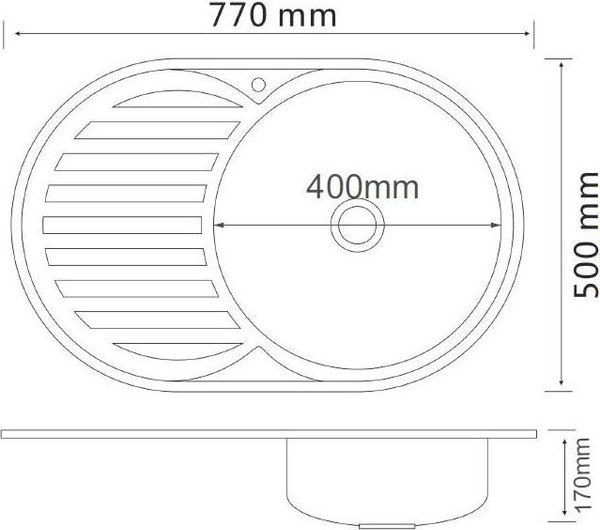 Купить Мойка кухонная РМС MG6-7750OVR в Молодечно