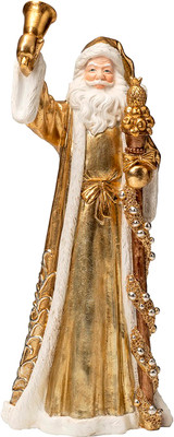 Статуэтка Noel Oh My Gold. Санта с колокольчиком и посохом / 1023202 (золото) - 