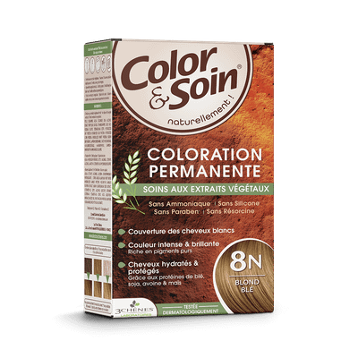 

Крем-краска для волос, Color&Soin тон 8N зародыши пшеницы блонд