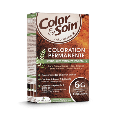 

Крем-краска для волос, Color&Soin тон 6G темно-золотистый блонд