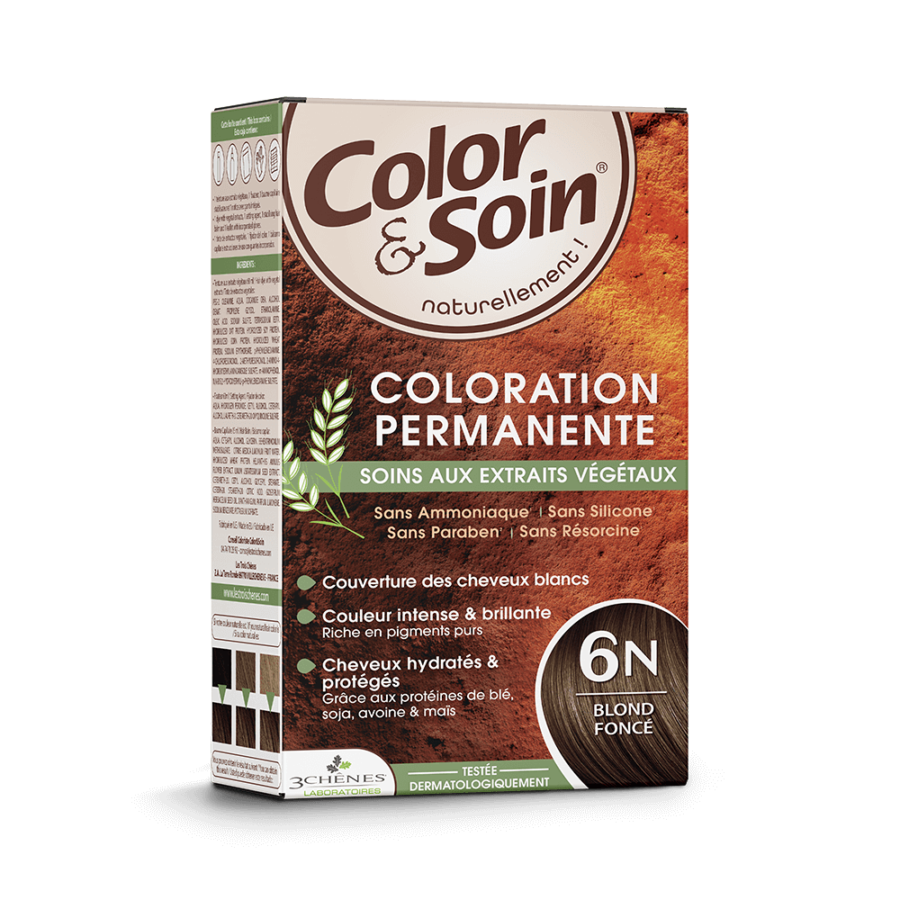 Крем-краска для волос Les 3 Chenes Color&Soin тон 6N темно-русый